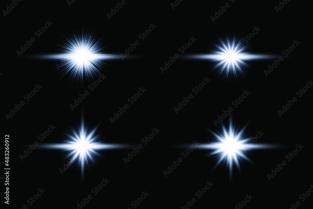 Colorful lens flare collection Premium transparent eps 