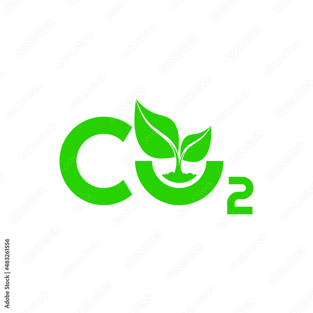 reducing CO2 emissions to stop climate change. green energy background	
