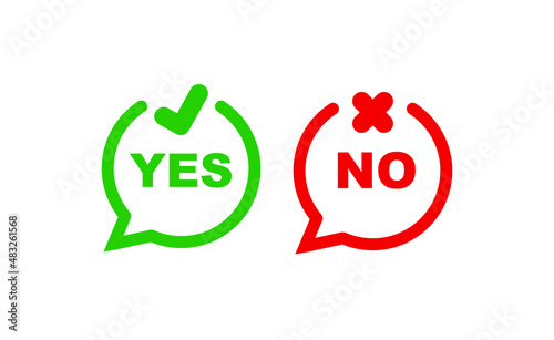 yes and no buttons	