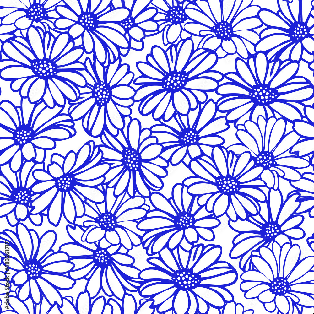 seamless pattern with daisy flowers seamless pattern with daisy flowers