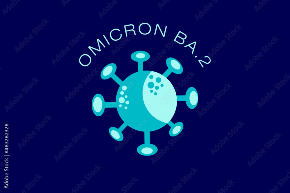 Fototapeta premium Corona Omicron BA.2 virus variation