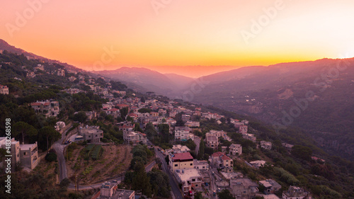 Drone Shot Lebanon Village