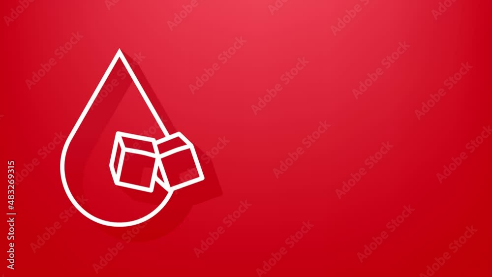 Shadow icon with red glucose blood for concept design. Cartoon red icon. Motion Graphic. Cartoon sugar. Shadow icon with red glucose blood for concept design. Cartoon red icon. Motion Graphic. Cartoon sugar.