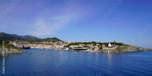bay site sea mediterranean at Port-Vendres in french Occitanie south france