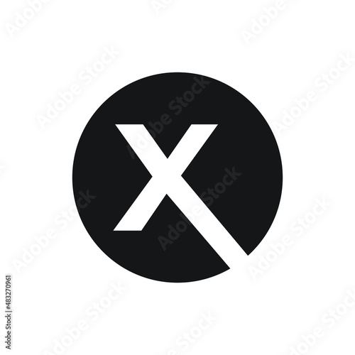 Letter X Monogram Logo Design, Creative Modern Icon X, Black and White