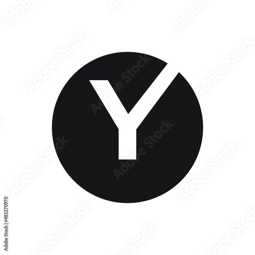 Letter Y Monogram Logo Design, Creative Modern Icon Y, Black and White