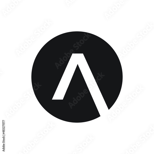 Letter A Monogram Logo Design, Creative Modern Icon A, Black and White