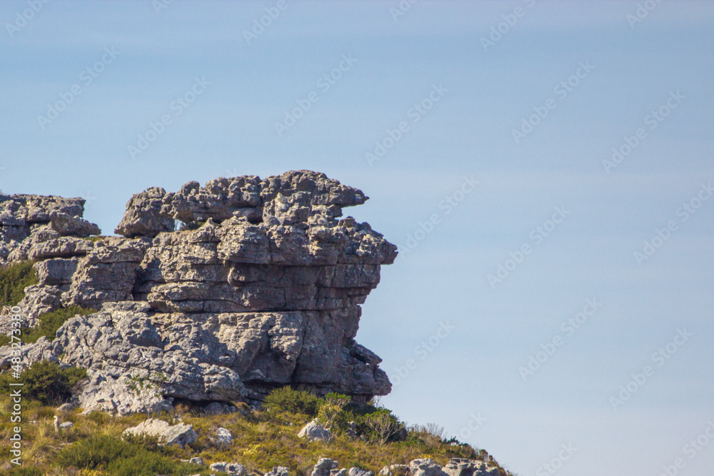 Naklejka premium some rocks on the Table Mountain in Cape Town
