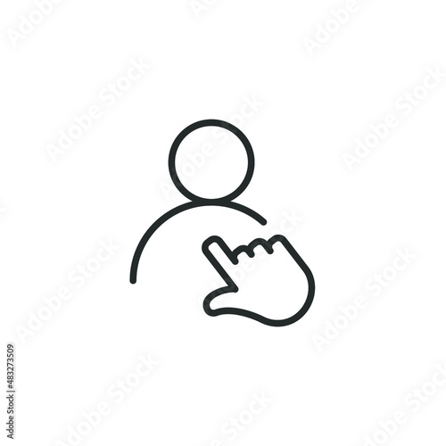 simple vector icon Head hunting editable. isolated on white background. 
