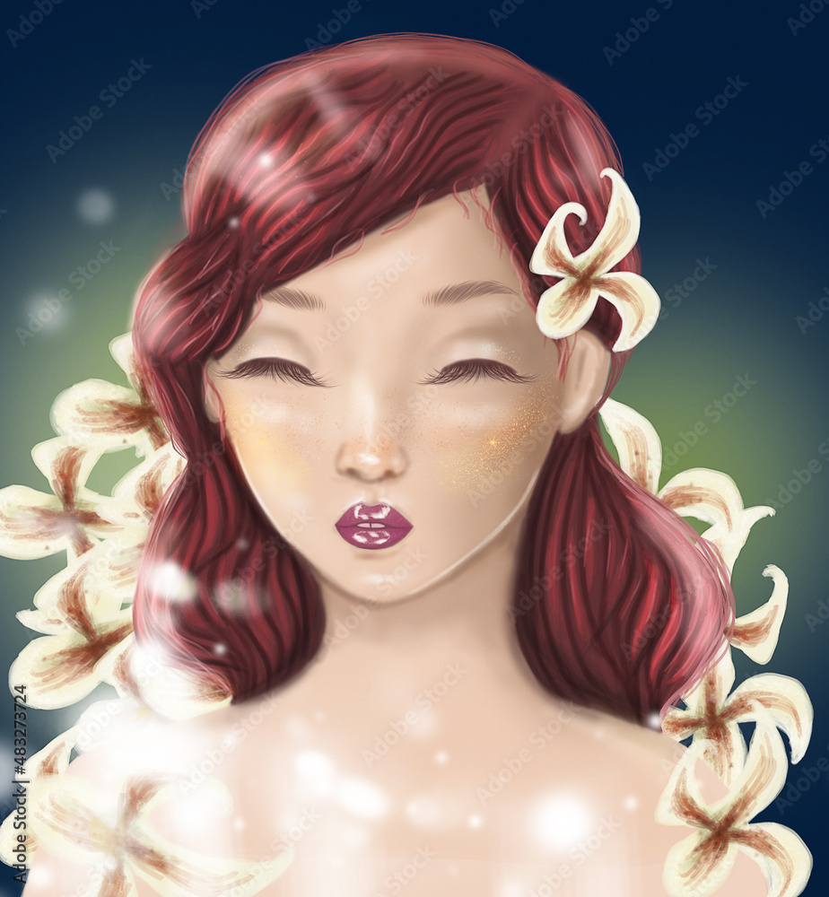 Fototapeta premium girl illustration