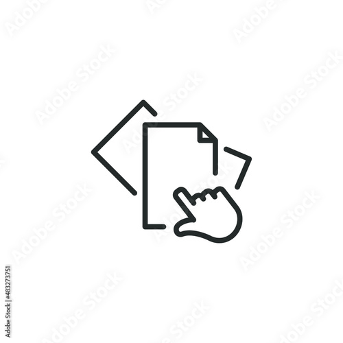simple vector icon job application document editable. isolated on white background. 