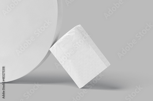 3d rendering mock up mini pocket tissue 