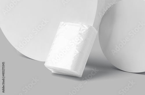3d rendering mock up mini pocket tissue 