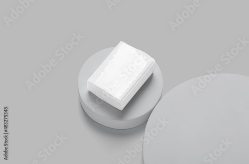 3d rendering mock up mini pocket tissue 