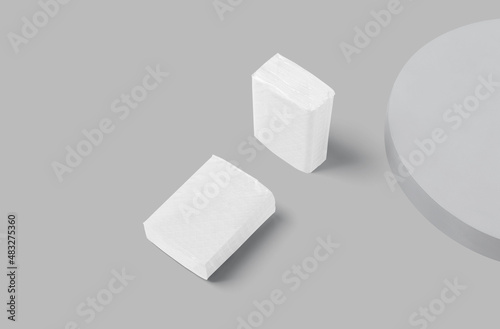 3d rendering mock up mini pocket tissue 