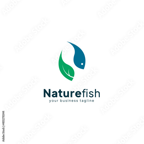 Nature fish logo vector illustration