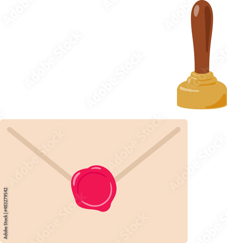 シーリングワックスを押した手紙