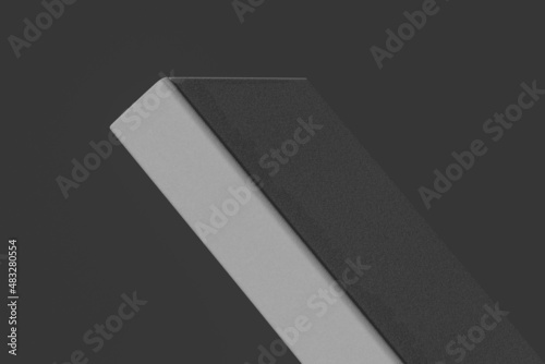 Blank book spine mockup for design branding presentation closeup isolated