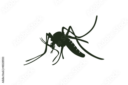 mosquito silhouette in black vector illustration