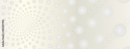 Minimal abstract light neutral background template with golden ratio elements. Geometric website header or banner design with spiral circle fibonacci pattern.