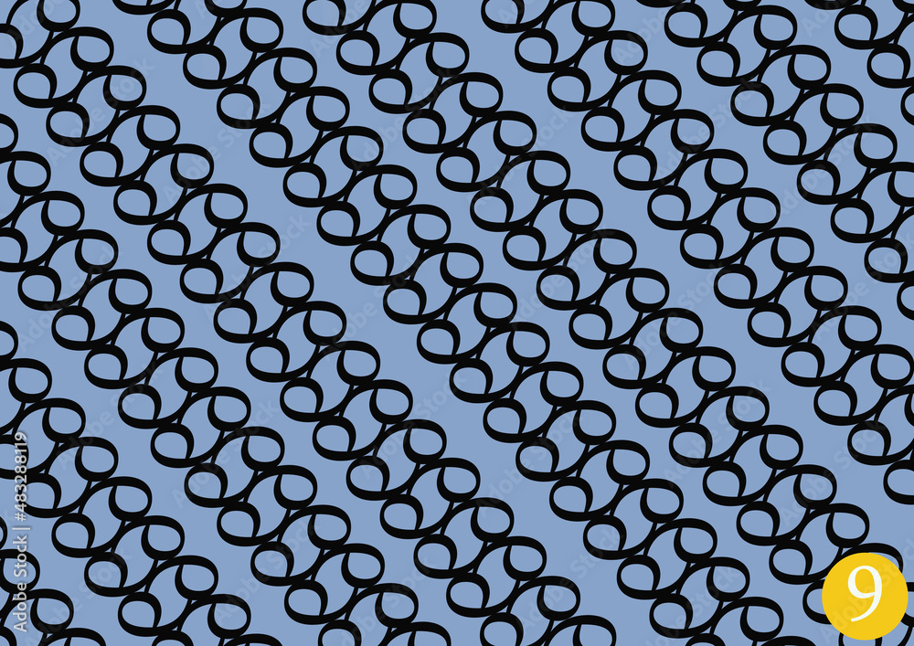 A pattern made from number 9, for wallpaper and decoration