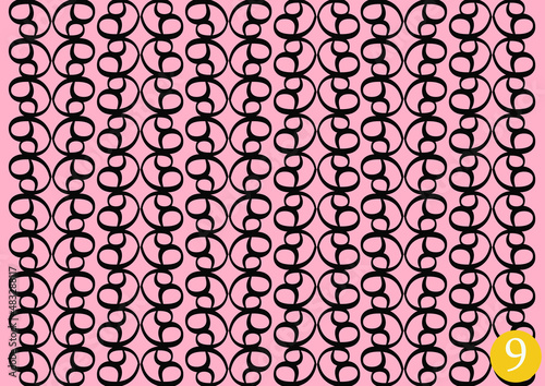 A pattern made from number 9, for wallpaper and decoration