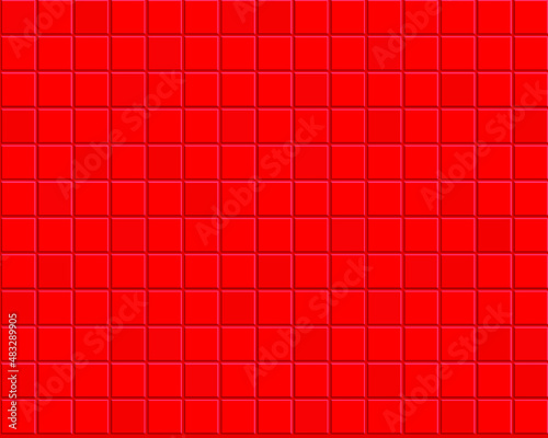 Red tiles texture. Abstract red vector background