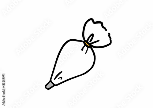 絞り袋の手書きイラスト
