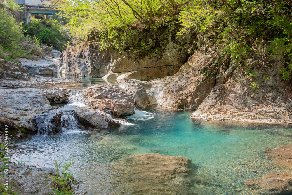 Fototapeta premium 四万の甌穴群
