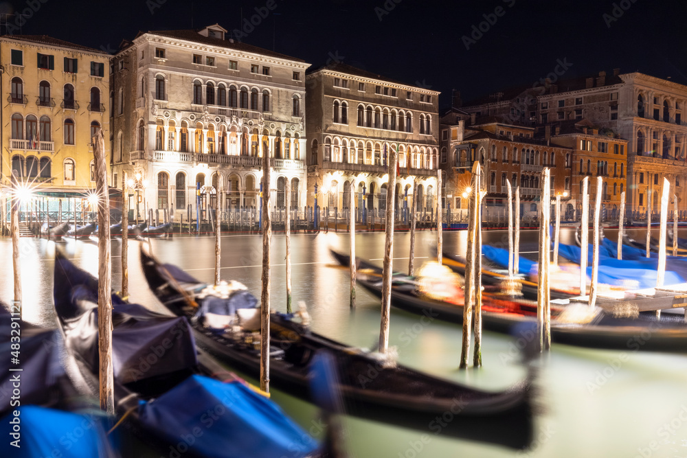 Venice at night long exposure