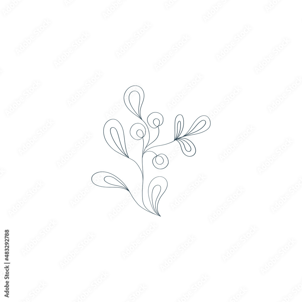 Obraz premium Decorative twig illustration