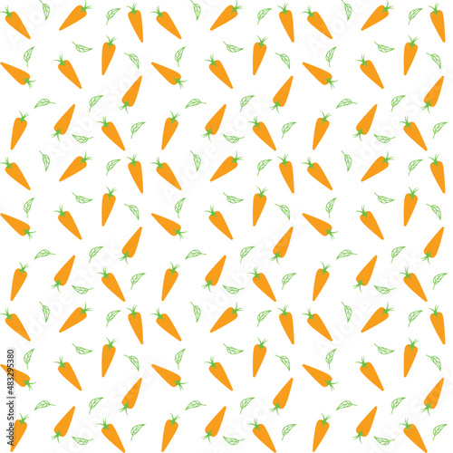 pattern with carrot and leaves