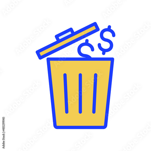 Money waste Isolated Vector icon which can easily modify or edit

