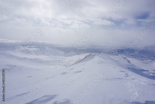 Winter landscape on the Avachinsky pass in Kamchatka © Pavel