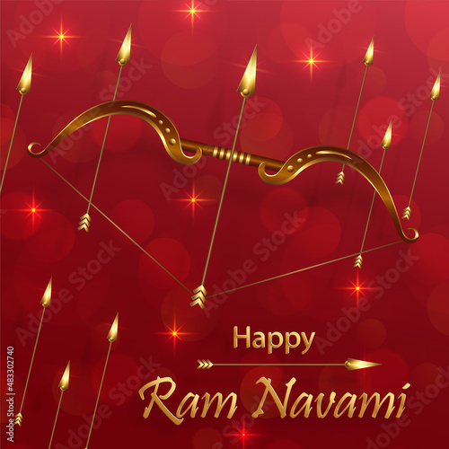 Ram Navami celebration , the Rama Lord festival on colro background