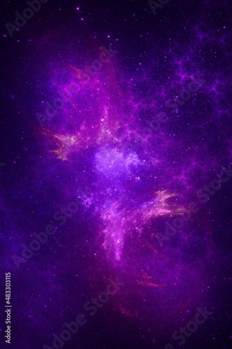 Fototapeta Naklejka Na Ścianę i Meble -  Nebula and galaxies in space. Abstract cosmos background