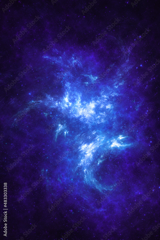Fototapeta premium Nebula and galaxies in space. Abstract cosmos background