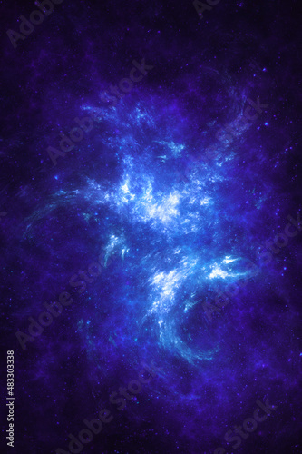 Nebula and galaxies in space. Abstract cosmos background