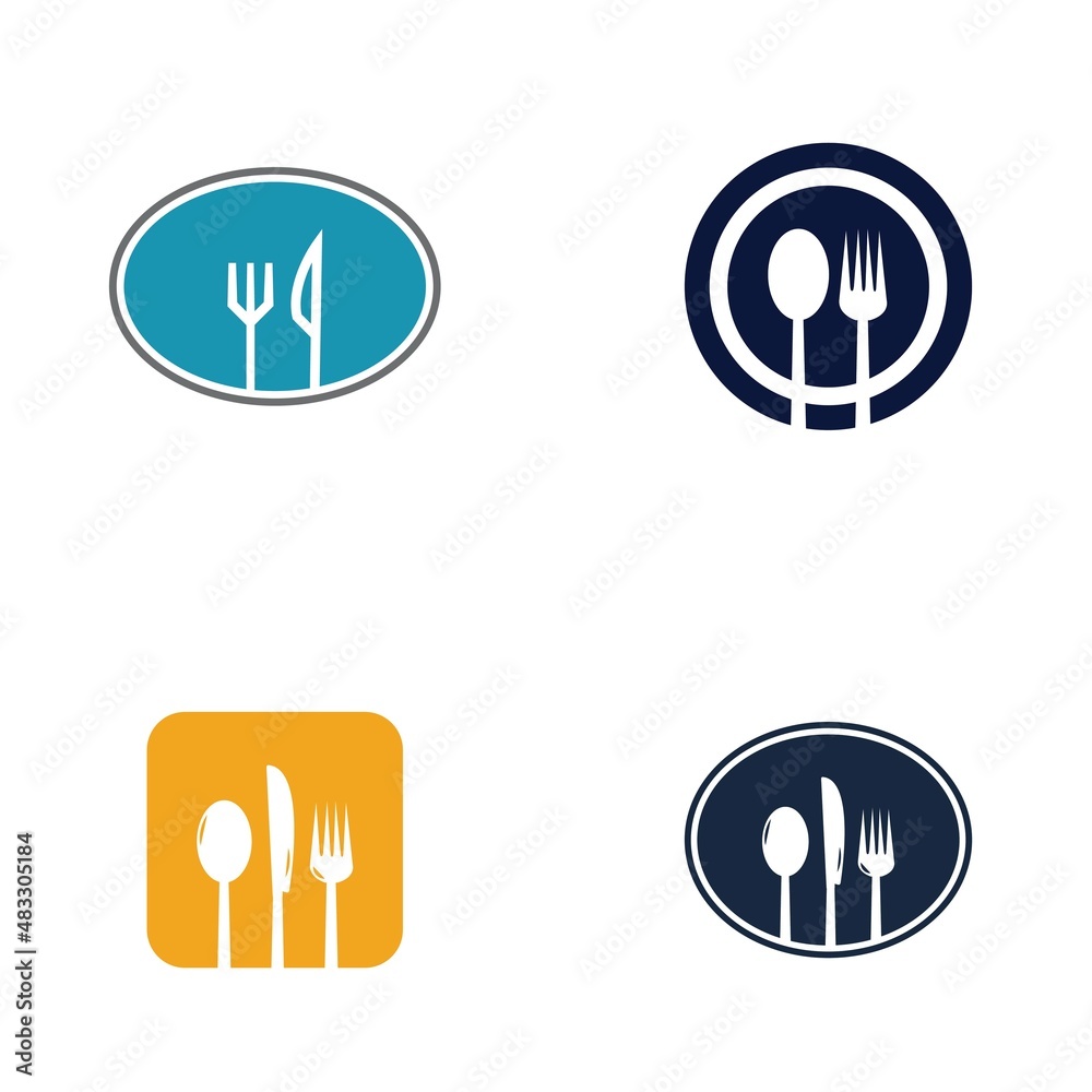 fork and spoon restaurant logo vector template fork and spoon restaurant logo vector template