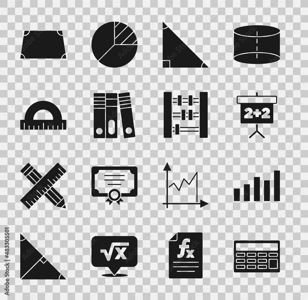 Set Calculator, Graph, schedule, chart, diagram, Chalkboard, Triangle
