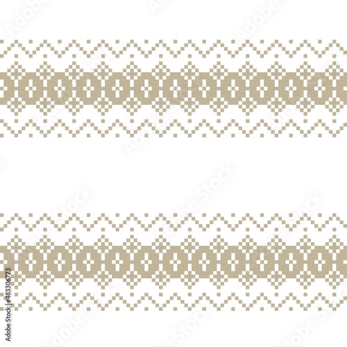 Christmas Fair Isle Seamless Pattern Design - Christmas fair isle pattern design for fashion textiles, knitwear and graphics