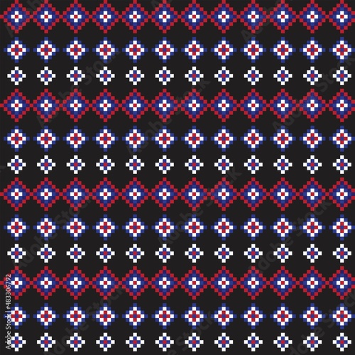 Christmas Fair Isle Seamless Pattern Design - Christmas fair isle pattern design for fashion textiles, knitwear and graphics