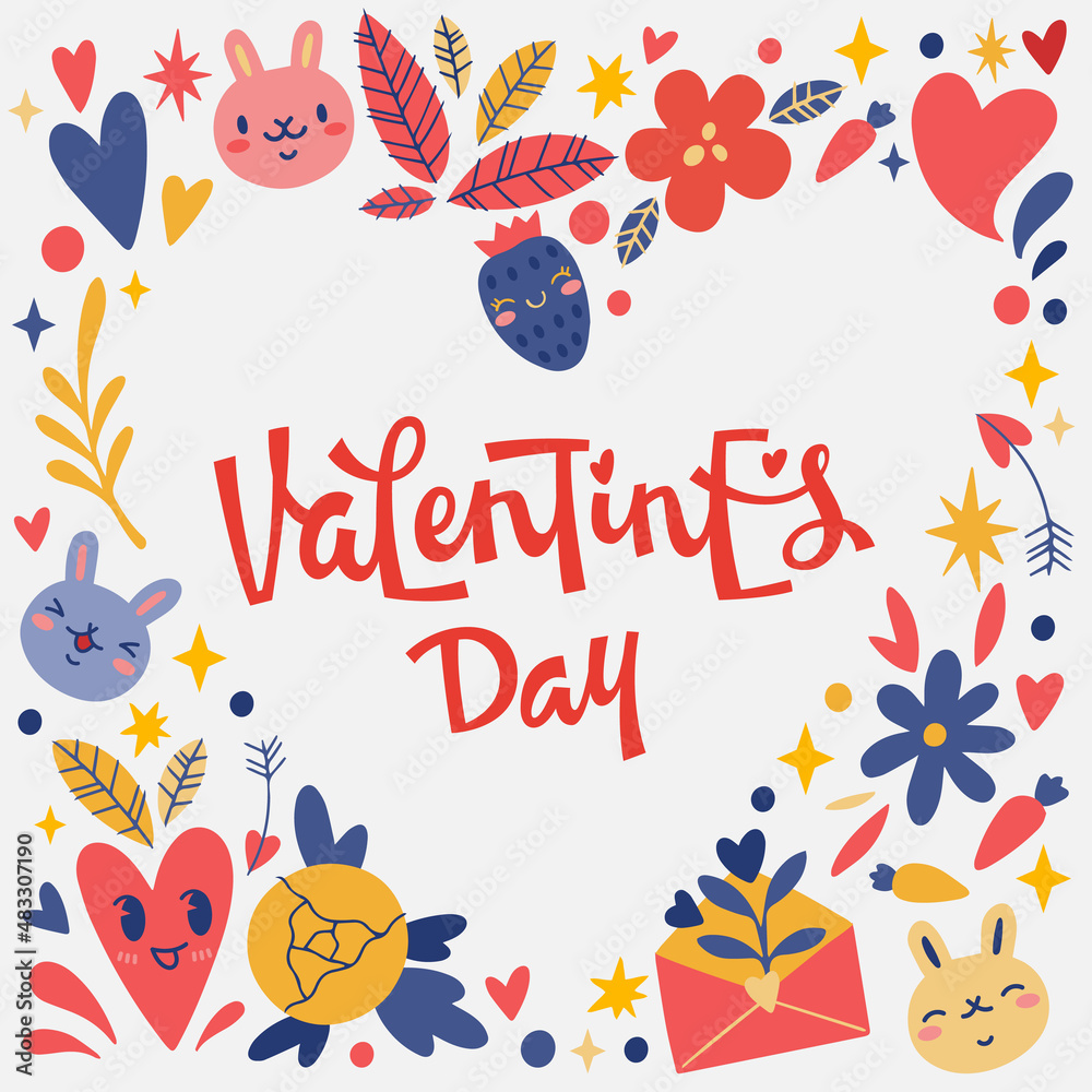 Creative postcard for Saint Valentine Day Creative postcard for Saint Valentine Day