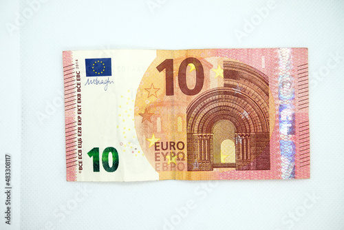 Banconota da 10 euro, moneta europea photo