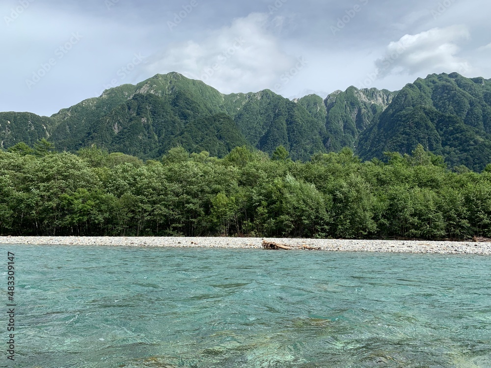 lake and mountains