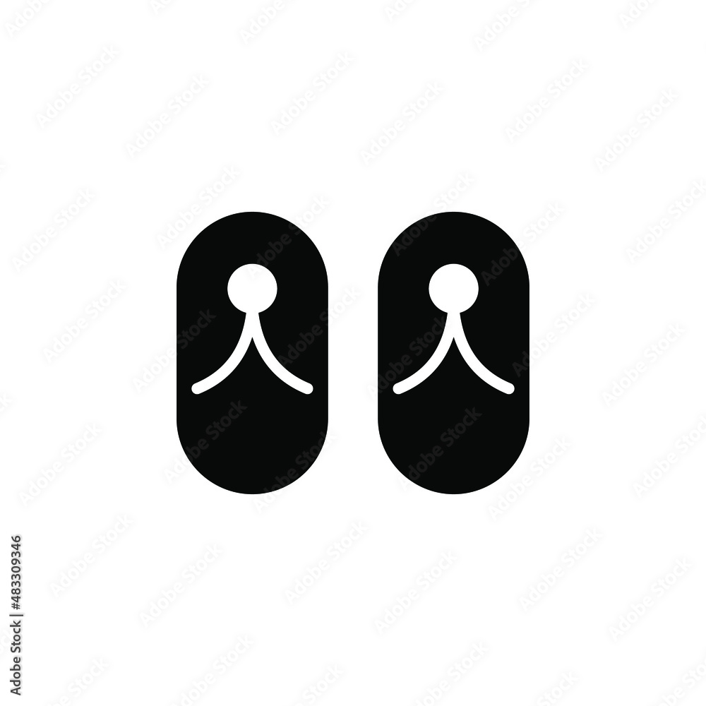 Sandal, Footwear, Slipper, Flip-Flop Solid Icon Vector Illustration Logo Template. Suitable For Many Purposes. Sandal, Footwear, Slipper, Flip-Flop Solid Icon Vector Illustration Logo Template. Suitable For Many Purposes.