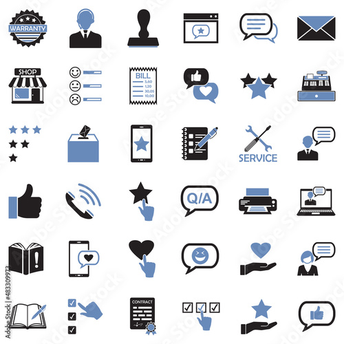 Complaint Icons. Two Tone Flat Design. Vector Illustration.