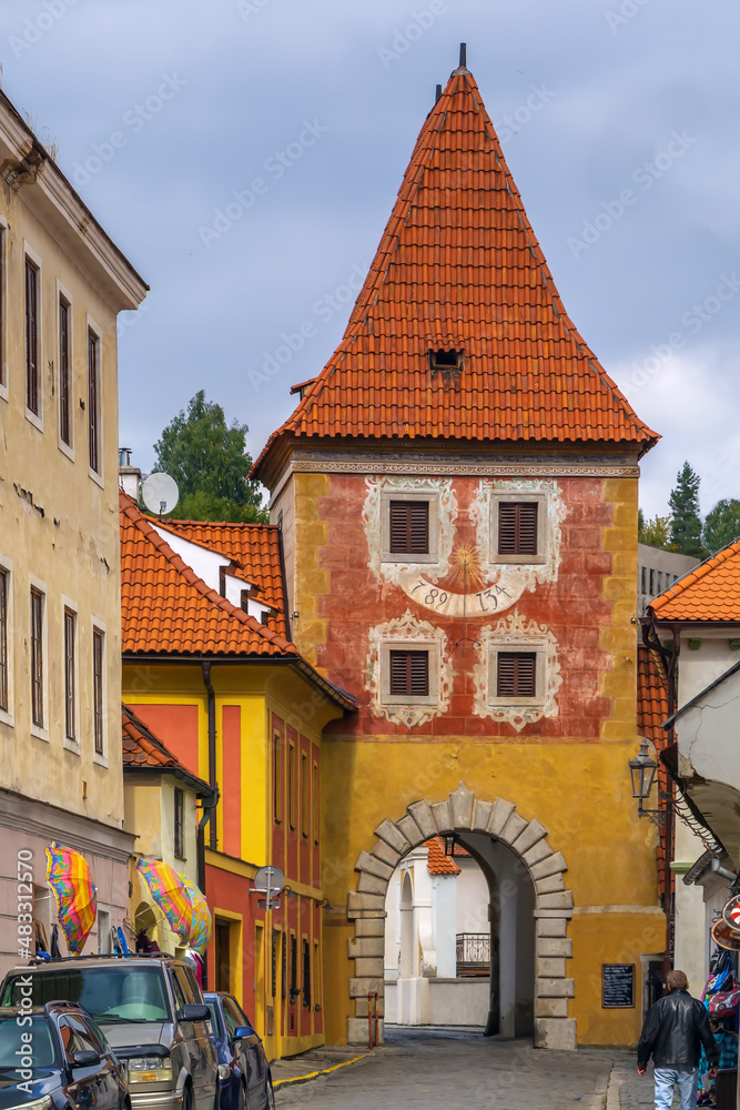 Obraz premium Tower gate, Cesky Krumlov, Czech republic