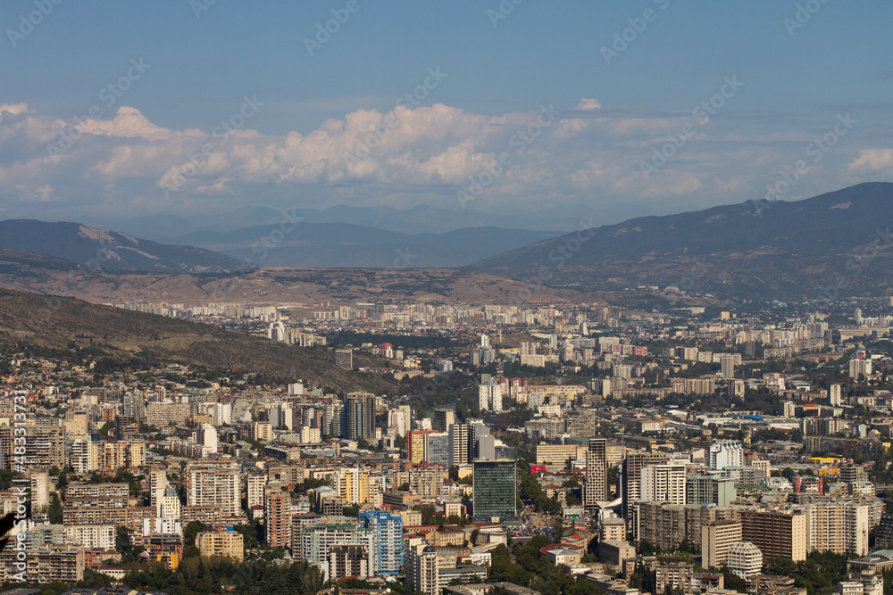 Top view of the city of Tbilisi, Georgia Top view of the city of Tbilisi, Georgia