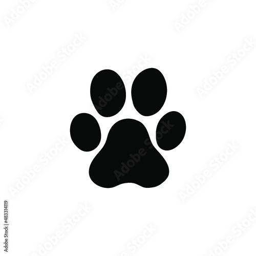 Paw print. Cat footprint. Logo. Vector illustration.